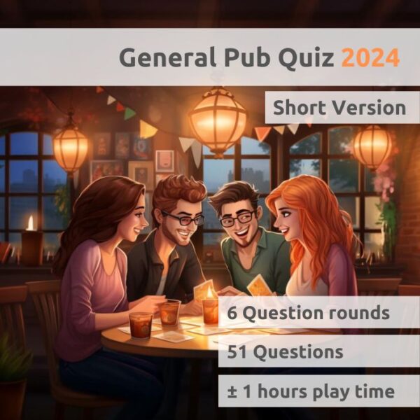 General Pub Quiz 2024 short version front