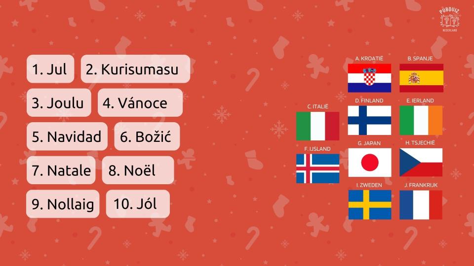 kerst quizvragen pubquiz