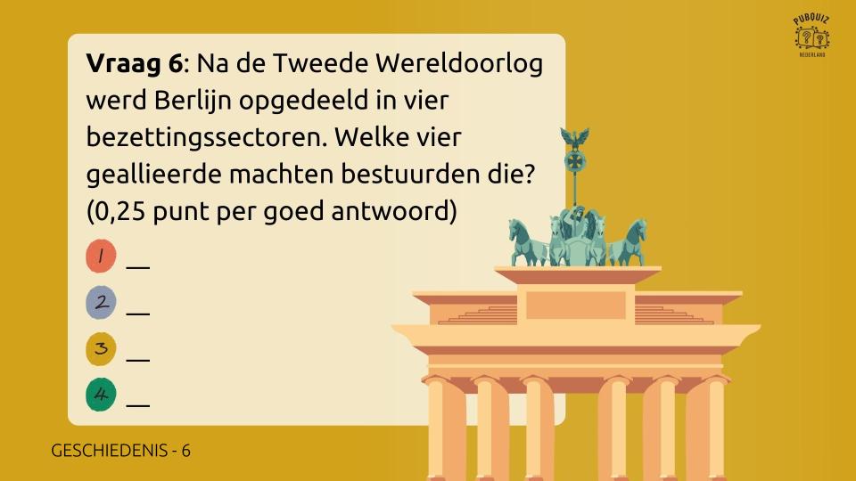 Algemene PubQuiz 2026 deel 1 voorbeeldvraag 2